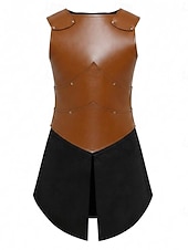 cheap Dresses-Medieval Renaissance Dress Armor Vest Warrior Shieldmaiden Barbarian Fancy Dress Women's Viking Fantasy Halloween Carnival Performance LARP Ren Faire Adults' Dress