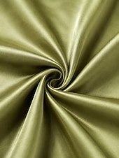  Damskie Sukienka do kolan Satynowa sukienka Moda Romantyczna Elegancka sukienka Impreza Regularny Równina Długi rękaw W serek Khaki Zieleń wojskowa Pomarańczowy Ciemnoniebieski Lato Jesień