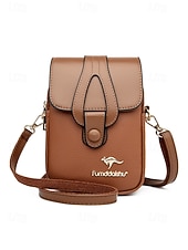 cheap Crossbody Bags-Women's Faux Leather Multi-Color Phone Crossbody Bag, Adjustable Strap, Multi-Compartment Mini Shoulder Purse for Travel, Vacation, Shopping, Walking and Everyday Use
