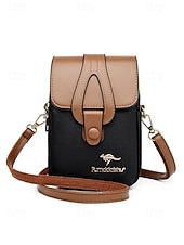 cheap Crossbody Bags-Women's Faux Leather Multi-Color Phone Crossbody Bag, Adjustable Strap, Multi-Compartment Mini Shoulder Purse for Travel, Vacation, Shopping, Walking and Everyday Use