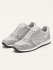 cheap Women's Sneakers-Women's Silver Glitter Sneakers with Rhinestone Embellishments, Lace-Up Low-Top Mesh Fashion Sneakers, Flat Sole Shoes for Fashion-Forward Women, Party, Casual Streetwear &amp; Evening Events
