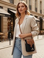 cheap Crossbody Bags-Women's Faux Leather Multi-Color Phone Crossbody Bag, Adjustable Strap, Multi-Compartment Mini Shoulder Purse for Travel, Vacation, Shopping, Walking and Everyday Use