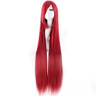 Pelucas de cosplay Pelucas sintéticas Pelucas de Broma Recto Corte Recto Peluca Muy largo Rojo Pelo sintético Mujer Rojo