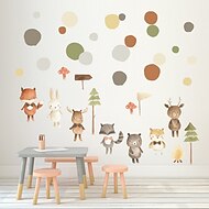 Cartoon Wall Stickers Pre-pasted PVC Removable Stickers, Home Decoration Wall Decal Wall Stickers for bedroom living room Bedroom / Kids Room &amp