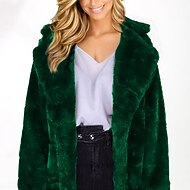 levn -Dmsk Uml koich Denn Podzim Zima Dlouh kabt Stojek Lmec Voln Tepl Elegantn & Luxusn streetwear bunda s dlouhm rukvem Jednobarevn kapsa lut ed tmav ed