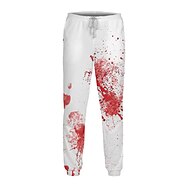 Men's Sweatpants Joggers Trousers Drawstring Elastic Waist 3D Print Graphic Prints Comfort Breathable Sports Outdoor Casual Daily Streetwear Designer Black Red Micro-elastic / Elasticity
