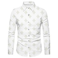 Men's Shirt Graphic Prints Turndown Black White 3D Print Outdoor Street Long Sleeve Button-Down Print Clothing Apparel Fashion Designer Casual Soft