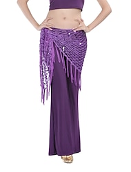 Belly Dance Hip Scarf Tassel Women's Training Chinlon