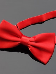 Men's Basic Party Bow Tie - Solid Colored Men Satin Bowtie Classic Party Bow Tie Pre-Tied Formal Tuxedo Bow tie Adjustable