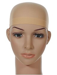 Wig Accessories Nylon Wig Caps / Stocking Wig Cap Hairnets Ultra Stretch Liner 2pcs Daily Classic Nude Black