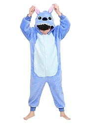 Per bambini Pigiama Kigurumi Mostro Mostro blu Fantasia animale Collage Pigiama a pagliaccetto Pigiami Costume divertente Flanella Vello Cosplay Per Ragazzi e ragazze Natale Pigiama a fantasia