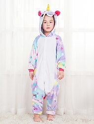 Per bambini Pigiama Kigurumi Unicorno Cavallino volante Pony Stampa Pigiama a pagliaccetto Costume divertente Flanella Cosplay Per Ragazzi e ragazze Natale Pigiama a fantasia animaletto cartone