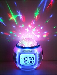 sky projektor star light musik väckarklocka för barn färgändrande födelsedagspresent aaa batterier drivna