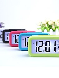 умный ночной свет цифровой будильник с датой температуры в помещении на батарейках прикроватные часы цифровой дисплей для спальни стол подарки часы