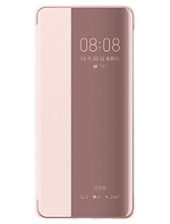 telefone Capinha Para Huawei P20 P20 Pro P30 P30 Pro Capa Proteção Completa Estojo de couro Case Completa Virar com Visor Auto Dormir / Despertar Côr Sólida Rígida Couro PU