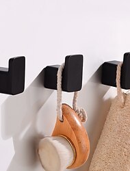 3 peças gancho para roupão de parede gancho para toalha de banheiro preto aço inoxidável vintage ganchos para casaco cabide único bolsa decorativa chave chapéu cabide para roupas