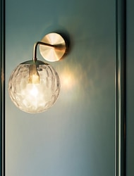 Lámparas de pared de estilo nórdico de estilo mini, apliques de pared, tiendas de dormitorio / cafés, lámpara de pared de vidrio ip20 220-240v
