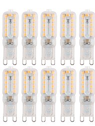10pcs 5w led bi-pin lâmpada 340lm g9 22leds grânulos smd 2835 regulável 60w halogênio equivalente para lustre quente frio branco 220v 110v