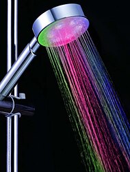 cabeça de chuveiro led mudança de cor 2 modo de água 7 cores brilho luz mudando automaticamente chuveiro de mão