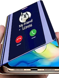 telefon Carcasă Pro Samsung Galaxy S24 S23 S22 S21 S20 Ultra Plus FE Note 20 Ultra 10 Plus A73 A33 A71 A21s A32 A52 A42 Celý kryt Pouzdro typu flip se stojánkem Flip Zrcadlo PC PU kůže