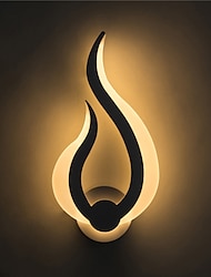 1-light 31cm led wandlampen vuur vorm ontwerp wandkandelaars moderne minimalistische stijl winkels/cafes acryl wandlamp generieke 10w ip44