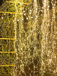 Weihnachten im Freien Wasserfall Schnur Licht 10Stück x 2m 200led Reben Zweig LED Schnur Lichterkette Outdoor Garten Zaun Baum LED Schnur Fee Zweig Licht