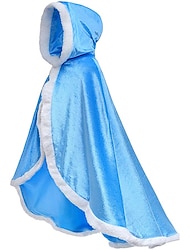 Πριγκίπισσα Παραμυθιού Έλσα Μανδύας Κοριτσίστικα Στολές Ηρώων Ταινιών Γραμμή Α Ρούχο από μέσα Που καλύπτει Κόκκινο Μπλε Φούξια Χριστούγεννα Μασκάρεμα Γενέθλια Φόρεμα Σάλι