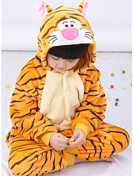 Καρναβάλι Κουρελού Νυκτικά Καμουφλάζ Στολή Onesie Αποκριάτικη Στολή Τίγρη Πιτζάμες Onesie Πιτζάμες Kigurumi Πυτζάμες Αστεία στολή Για Παιδικά Αγόρια και κορίτσια