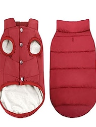 Fleece Lining Extra Warm Dog Hoodie in Winter for Small Dogs Jacket Puppy Coats with Hooded,Red （XS-XXXL)
