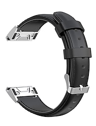 Uhrenarmband für Garmin Fenix 7S / 6S / 5S / 5S Plus Echtes Leder Ersatz Gurt Lederschlaufe Geschäftsband Armband