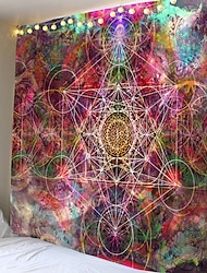 Mandala Bohemian Wandteppich Kunst Dekor Decke Vorhang hängen zu Hause Schlafzimmer Wohnzimmer Wohnheim Dekoration Boho Hippie psychedelische Blumenblume Lotus Indianer