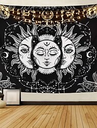 stil de pictură japonez kanagawa wave tapiserie de perete decor artistic pătură perdea agățat acasă dormitor sufragerie decorare ukiyo-e tarot de mare alb negru