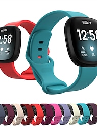 Smart Watch Band Kompatibilis valamivel FitBit Versa 3 Sense Szilikon Okos óra Szíj Puha Elasztikus Légáteresztő Sportszíj Csere Karszalag