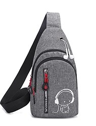 Ανδρικά Τσάντα Messenger Τσάντα ώμου Τσάντα στήθους Καθημερινά Θαλασσί Μαύρο Γκρίζο Ρουμπίνι