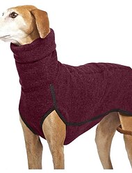 フリース犬用アパレル 冬用 暖かい犬用コート 犬用タートルネック 着心地良いジャケット ソフトシャツ ベスト 小型犬 中型犬 大型犬 グレイハウンド用ペット服