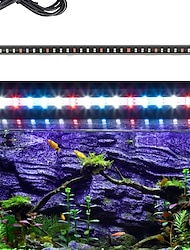 אור אקווריום לד עמיד למים אור דגים תת מימי מנורת דגים אקווריומים תאורת תפאורה צמח גידול מנורת 220-240v