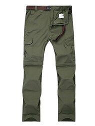 heren wandelbroek zwarte broek converteerbare broek / afritsbare broek effen kleur zomer outdoor waterdicht ademend sneldrogend zweetafvoerend nylon broek / broek converteerbare broek broek zwart leger