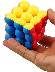 YongJun 3x3 Magic Cube 3x3x3 Stickerless Round Bead Speed Cube Puzzle Toys Creative Decompression Gift