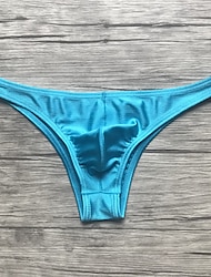 miesten perushousut alusvaatteet joustavat matala vyötärö seksikkäät puolilonkat bikinihousut 1kpl sininen musta s