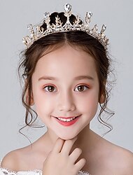 kinderkleidung Mädchen Haarzubehör Goldene Wassertropfenkrone Silberne Wassertropfenkrone