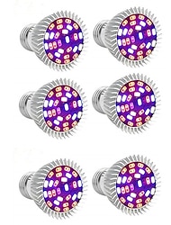 volledig spectrum led kweeklamp e27/gu10/e14 lamp - uv zwart licht & ir 28 leds voor kas & plantenkweekset van 4/6