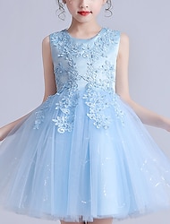 παιδικό κοριτσίστικο φόρεμα λουλούδι παγιέτες μπλε ναυτικό αμάνικο πριγκίπισσα γλυκά φορέματα παιδικά μέρα καλοκαίρι κανονική εφαρμογή 3-12 ετών