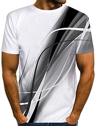 Voor heren Grafisch Overhemd T-shirt Korte mouw T-shirt 3D-afdrukken Ronde hals Overhemd Streetwear Dagelijks Uitgaan Geel Rood blauw Kleding Normaal S M L XL XXL 3XL 4XL