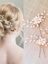 korean bride hairpin wedding jewelry pearl crystal beaded hairpin u-shaped clip wedding dress hair styling accessories