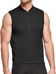 Férfi Keréspáros mellény Biciklis ruházat Tömör szín Ujjatlan Kerékpár Mellény Dzsörzé Felsők 3 hátsó zsebbel Hegyi biciklizés Országúti biciklizés Gyors szárítás Fényvisszaverő csíkok Hátizsák