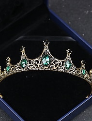 coroană barocă de epocă aliaj nou diamant verde coroană mică nobilă și elegantă ziua de naștere prințesă copleș de cristal