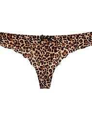 Dámské Sexy kalhotky Tanga Slipy Jeden díl Spodní prádlo Módní Sexy Pohodlné Základní Mašle Leopard Čistá barva Nylon Nízký pas Sexy Vícebarevné Černá Světlá růžová S M L