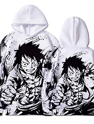 One Piece Monkey D. Luffy Roronoa Zoro Hoodie Cartoon Manga Anime Harajuku Graphic Kawaii Hoodie For Couple's Men's Women's Adults' 3D Print