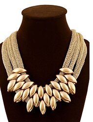 Lätzchen Halskette For Damen Party Besondere Anlässe Täglich Acryl Stoff Aleación Mehrlagig Gedreht Goldfarben