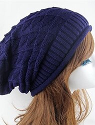 Women's Hat Beanie / Slouchy Portable Windproof Comfort Outdoor Home Street Knitted Pure Color
